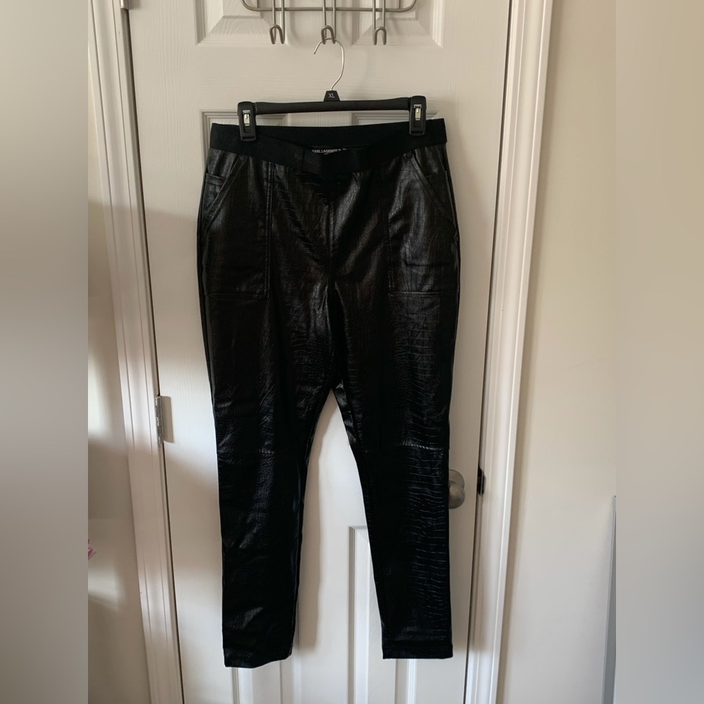 Karl Lagerfeld foux leather pants